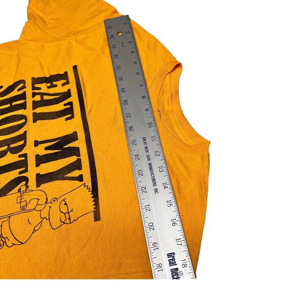 Simpsons T-Shirt Mens M Yellow Eat My Shorts Bart Skateboard Graffiti Novelty - Picture 5 of 7